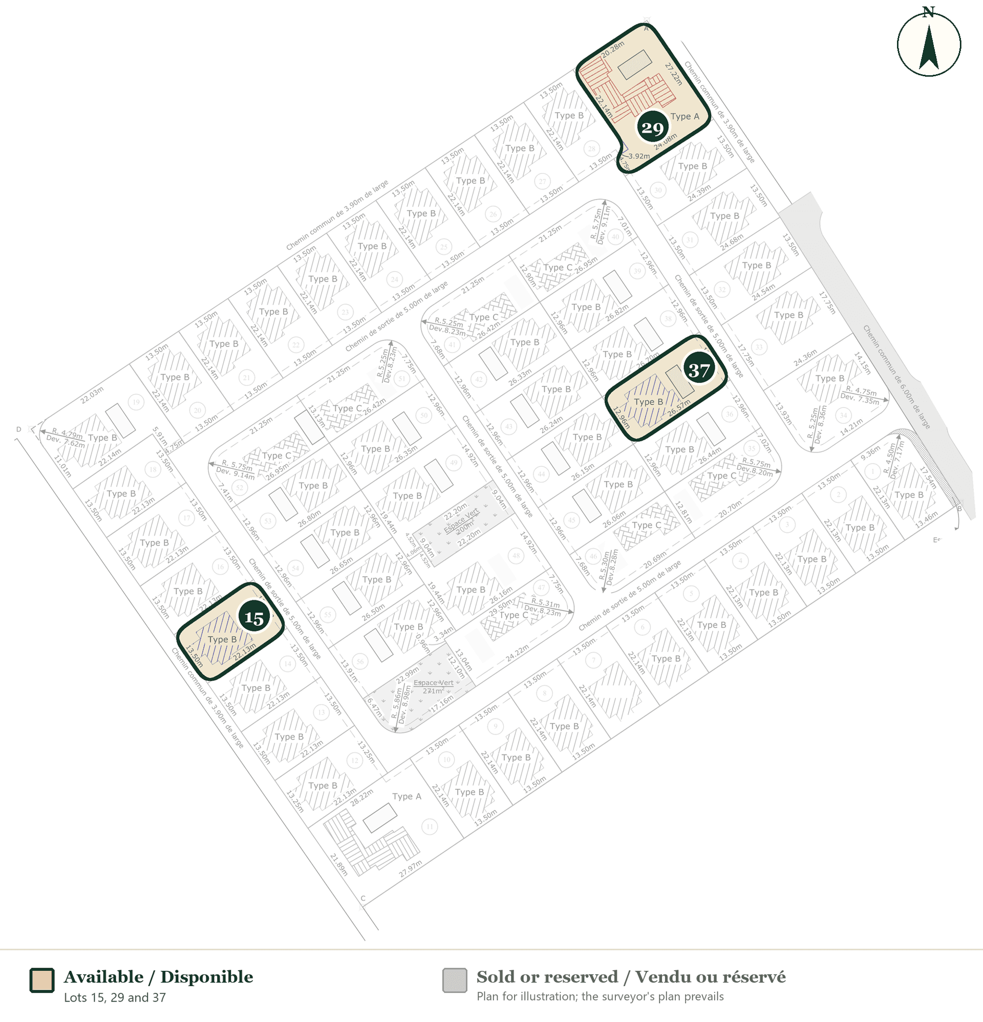 Site plan: Résidence Les Groves, New Grove