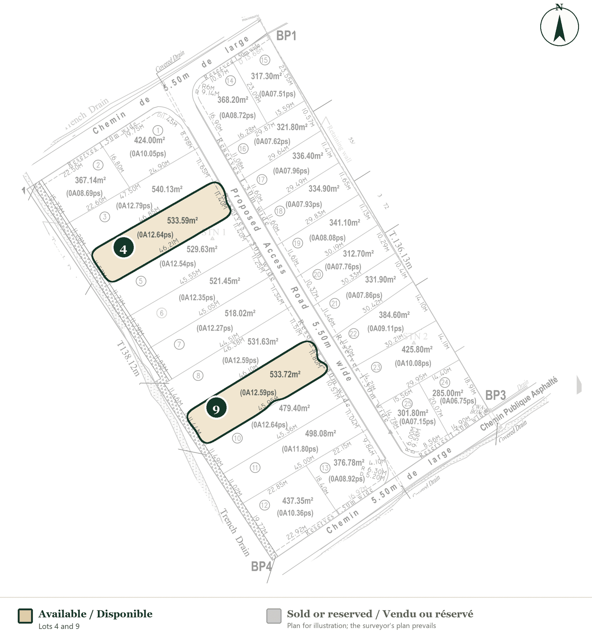 Site plan: Seizième Mille, Midlands