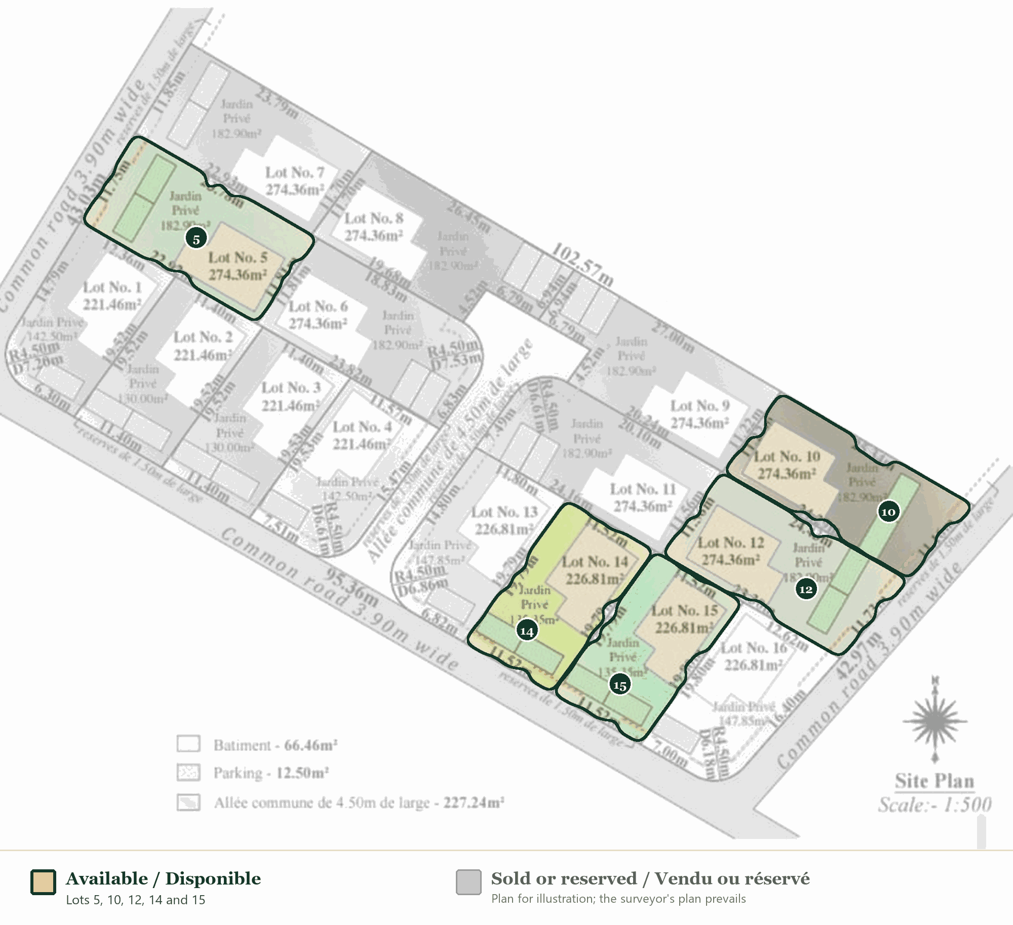 Site plan: The Vale, near Grand Baie