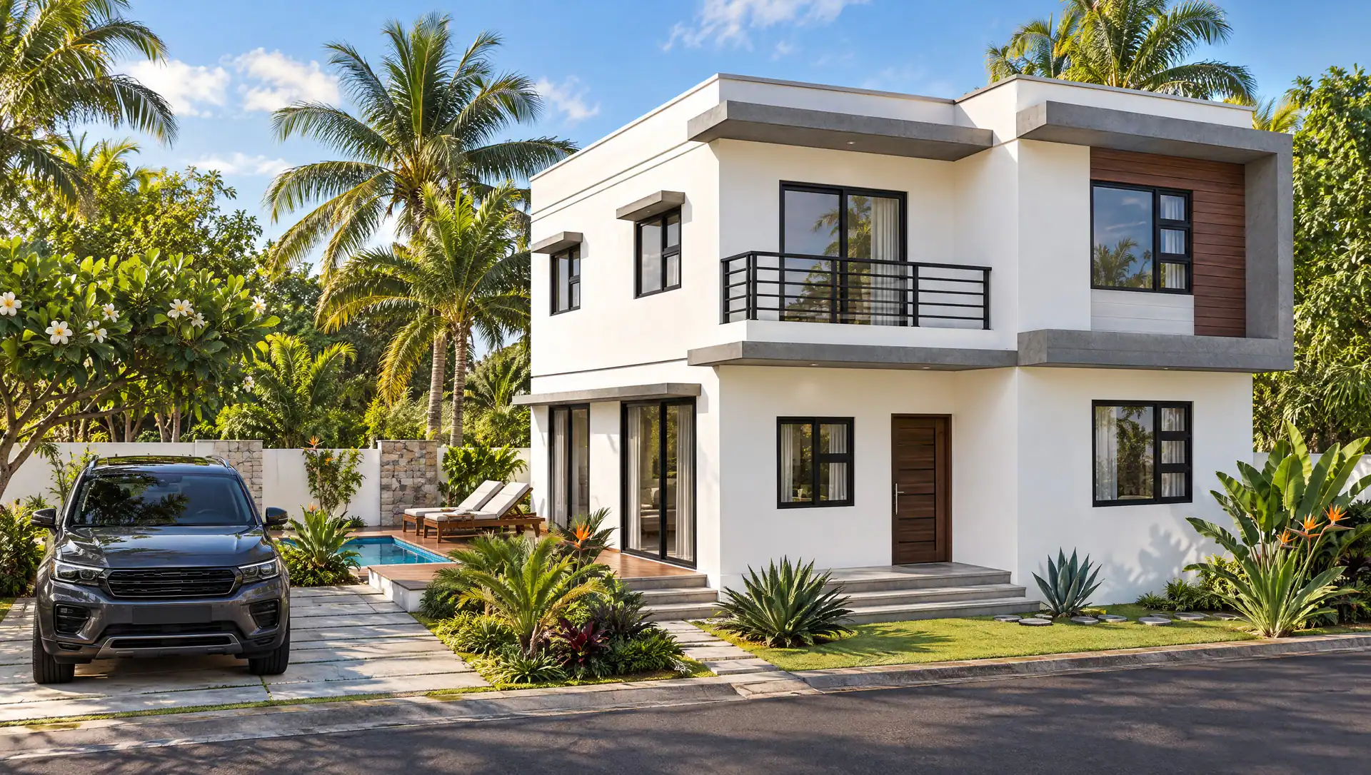 Artist’s impression of the approved G+1 villa with pool